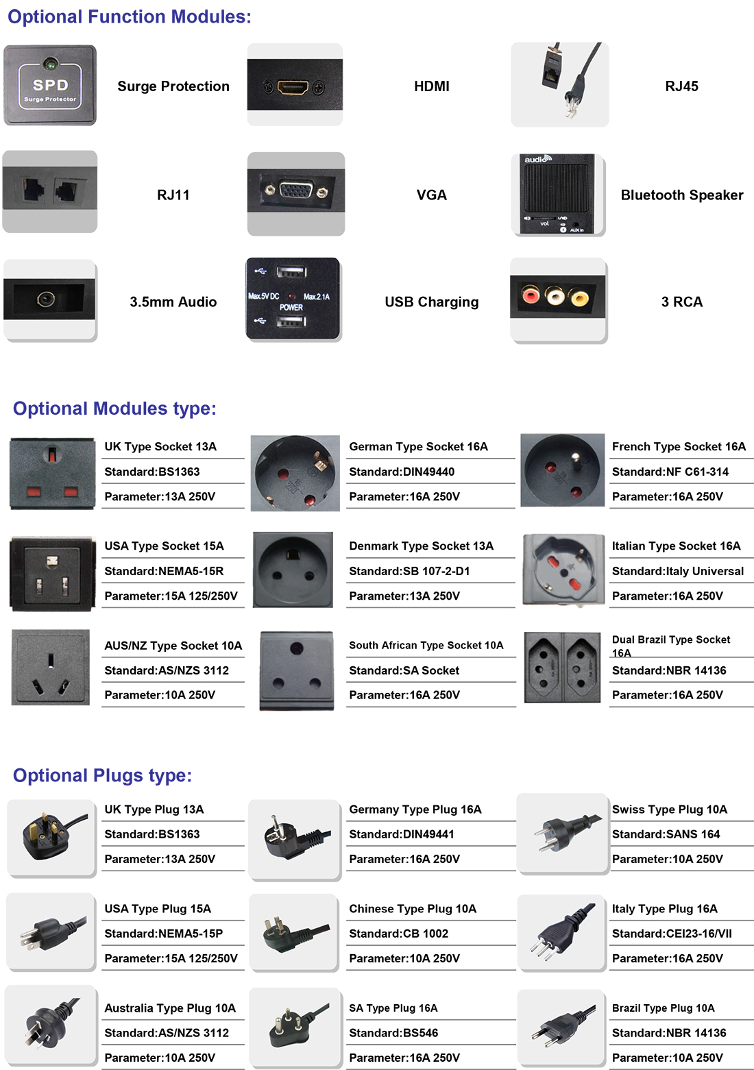 German Electric Rise And Fall Type Desktop Socket Ningbo Bowid